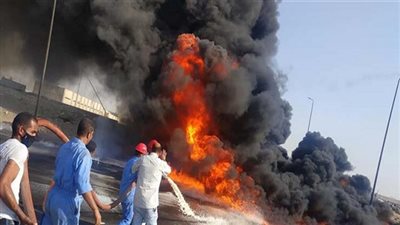 الصحة: إصابة ١٢ في حادث انقلاب سيارة مواد بترولية بطريق القاهرة الإسماعيلية الصحراوي ولا وفيات