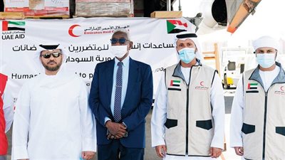 وصول ثالث طائرة إغاثة إماراتية لدعم متضررى السيول والفيضانات فى السودان