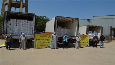 إنطلاق سيارات توزيع لحوم الأضاحي إلى المحافظات