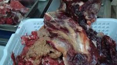 شرطة التموين تضبط 13 طن لحوم مستوردة مجهولة المصدر