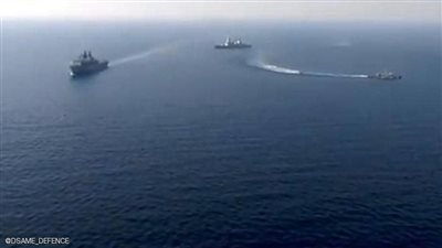 مناورات بحرية مصرية بريطانية في البحر المتوسط