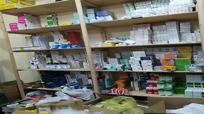 ضبط كميات كبيرة من الأدوية المخدرة ومجهولة المصدر داخل مخزن بطنطا