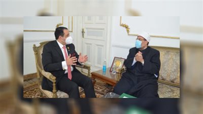 جمعة يبحث مع نائب رئيس البرلمان العربى إعداد مؤتمر حوار الأديان 