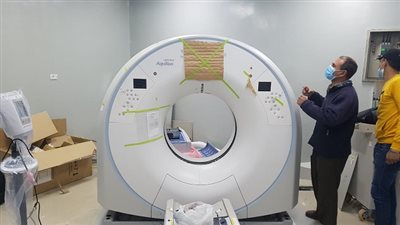 بدء تشغيل جهاز الاشعة المقطعية بمستشفي صدر المحلة