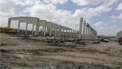 الحكومة: بدء تركيب الهيكل الخرساني لأكبر مصنع غزل في العالم 