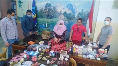 ضبط 518 عبوة أدوية بشرية فاسدة و11 طن أعلاف وبقوليات مجهولة 