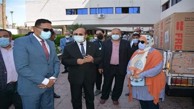 محافظ الدقهلية يتفقد قافلة الخير الثالثة لقري شربين في مبادرة الرئيس لتطوير القري