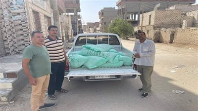 ضبط نص طن دقيق بقرية الغرق بمخزن تابع لمحلات بيع أعلاف