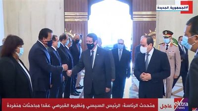 متحدث الرئاسة: الرئيس السيسي ونظيره القبرصى عقدا مباحثات منفردة