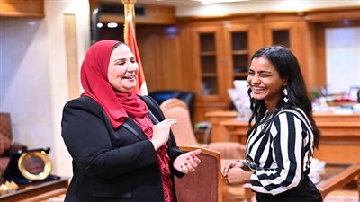 القباج تستقبل نجلاء فتحي وزيرة 