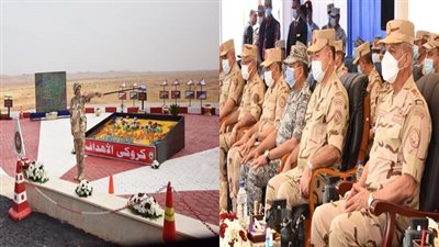 وزير الدفاع يشهد المرحلة الرئيسية للمشروع التكتيكى بجنود وحدات الجيش الثالث الميدانى