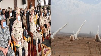  وزير الدفاع والإنتاج الحربى يشهد البيان العملى 