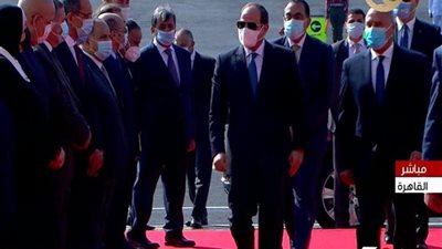 الرئيس يصل مقر افتتاح معرض ومؤتمر النقل الذكى واللوجيستيات