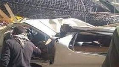 مصرع سائق سقط عليه حديد تسليح بالفيوم