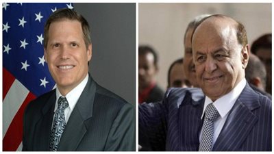 الرئيس اليمني يستقبل السفير الأمريكي لدي صنعاء