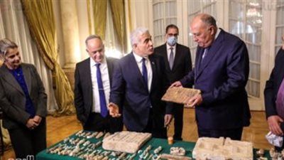 وزير الخارجية ونظيره الإسرائيلى يشهدان وقائع استرداد مصر 95 قطعة أثرية مهربة