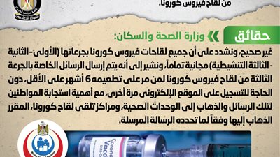 الحكومة تنفى صدور قرار بدفع مبالغ مالية مقابل الجرعة الثالثة للقاح كورونا