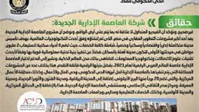 الحكومة ترد على فيديو يزعم اقتصار مشروعات العاصمة الإدارية على الحى الحكومى فقط