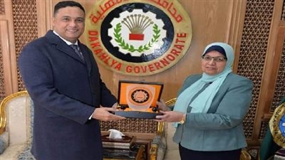 محافظ الدقهلية يكرم وكلاء وزارة التضامن الاجتماعي لبلوغهم السن القانوني للتقاعد .