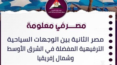 الوزراء: مصر الثانية بين الوجهات السياحية بالشرق الأوسط وشمال أفريقيا