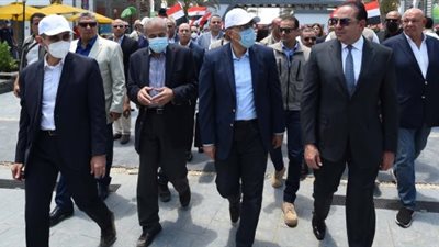 مدبولي يتفقد المنطقة اللوجستية فى طنطا وأعمال تطوير كورنيش المدينة