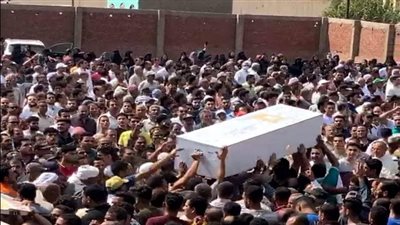 بالصور.. تشييع جثامين ستة من أبناء الدقهلية توفوا بدولة الامارات 