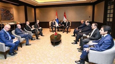 الرئيس السيسي يستقبل رئيس البرلمان الصربي