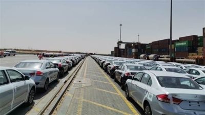 وصول 361 سيارة ملاكي لميناء بورتوفيق.. من السعودية 