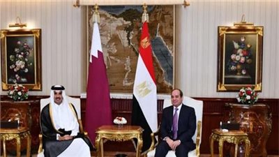 أمير قطر يشيد بجهود مصر بقيادة الرئيس السيسى لترسيخ دعائم السلم والأمن الإقليمى