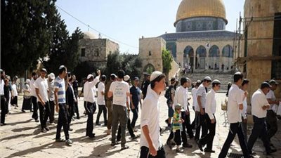 عشرات المستوطنين الإسرائيليين يقتحمون ساحات المسجد الأقصى المبارك