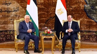 الرئيس السيسى يستقبل نظيره الفلسطينى بقصر الاتحادية