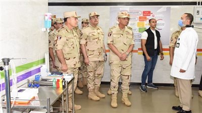  وزير الدفاع والإنتاج الحربى يفتتح أعمال تطوير المستشفى العسكرى العام للعائلات بغمرة
