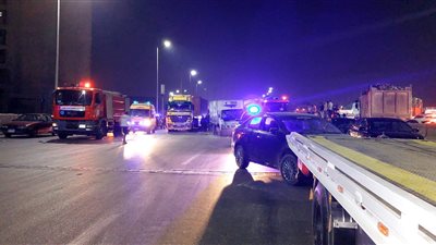  حادث دائري المريوطية.. يدهس 12 سياراة وتحول بعضها إلى كتلة حديد