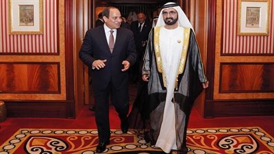 الرئيس السيسى يشيد بجهود الشيخ محمد بن راشد الداعمة لمصر