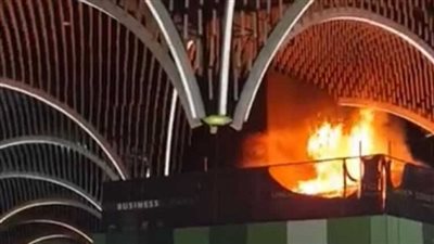  القاهرة الإخبارية: إخلاء صالات المسافرين قرب حريق مطار بغداد 