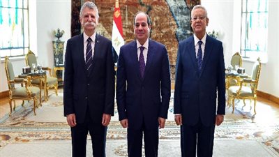  الرئيس السيسي يستقبل رئيس الجمعية الوطنية المجرية 