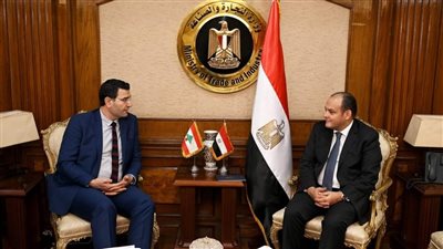 وزير التجارة والصناعة يبحث مع وزير الزراعة اللبناني تنمية أطر التعاون