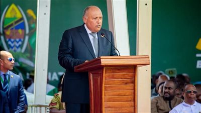 شكري يلقي كلمة مصر خلال احتفالية تدشين ملء بحيرة سد 