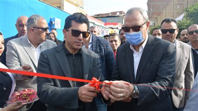 وزير الشباب ومحافظ القليوبية يفتتحان أعمال التطوير بمركز شباب باسوس 