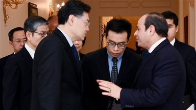الرئيس السيسي يستقبل وزير خارجية جمهورية الصين الشعبية