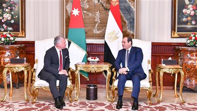 بحث سبل تعزيز أوجه التعاون الثنائي.. الرئيس السيسي يستقبل ملك الأردن