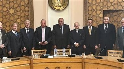  سامح شكرى يستقبل أعضاء إدارة المجلس المصرى للشئون الخارجية