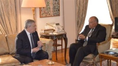 انطلاق الاجتماع المغلق بين وزير الخارجية ونظيره الإيطالى