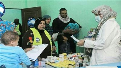 مستقبل وطن بالسويس يرسل قافلة طبية لعلاج الأمراض المعدية بشندورة