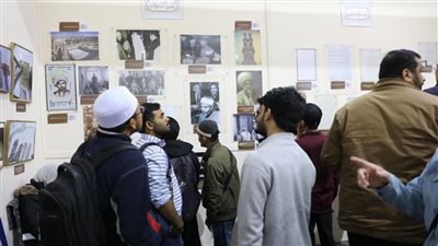 جناح الأزهر يحتفي بسفراء الأزهر البارزين بلوحات تعريفية معلقة بمتحف المخطوطات  