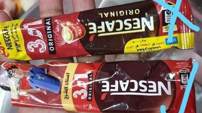 حقيقة احتواء أكياس النسكافيه على بودرة سيراميك 