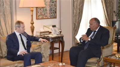 وزير الخارجية يستقبل المبعوث الأوروبي لعملية السلام في الشرق الأوسط
