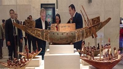 وفد الاتحاد الاوروبي لعملية السلام في الشرق الاوسط يزور المتحف القومي للحضارة المصرية 