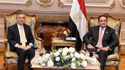 علاء عابد يستقبل السفير الياباني لدى مصر 