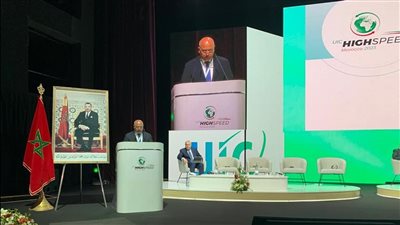نص كلمة وزير النقل بالجلسة الافتتاحية للمؤتمر العالمي للسرعة الفائقة السككية في المغرب -صور